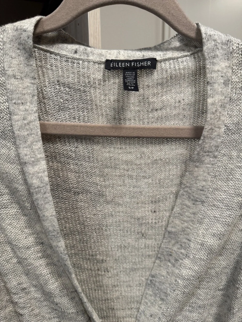 Eileen Fisher Organic Linen Ribbed Duster Cardigan Size Small - Picture 3 of 7